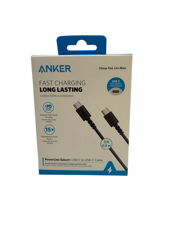 Anker Powerline Select+ 3' USB-C To USB-C Cable - Black