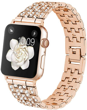 Diamond Blocks Bling Metal Band for Apple Watch 38/40/41mm