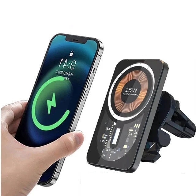 Magnetic Wireless Car Charger 15 Watt - Invisible Armor